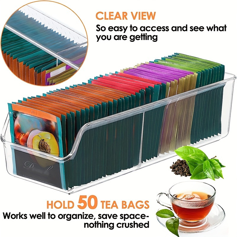 Coffee Equipment Organizer - กล่องใส่ถุงชาใส 1 ชิ้น - ที่เก็บน้ำตาล กาแฟ