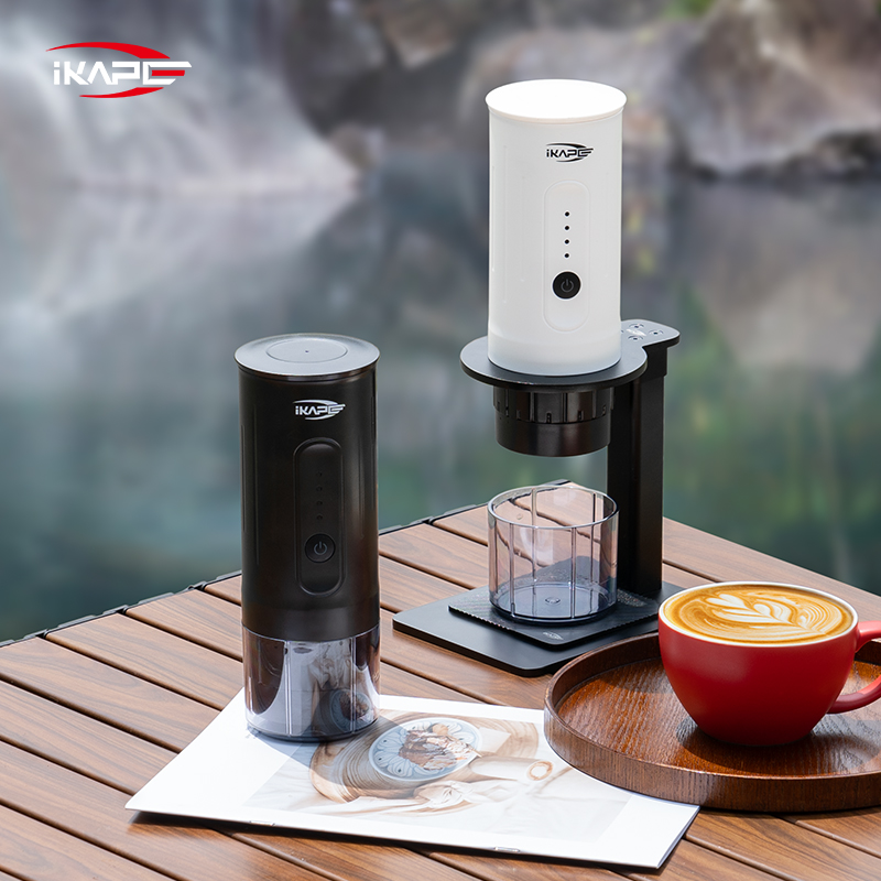 Coffee Vending Equipment - IKAPE เครื่องชงกาแฟแบบพกพาคาโป้ K1/กาแฟแคปซูล 2-in-1 เอสเพรสโซไร้สายไฟฟ้าแบบพกพา/สำหรับบ้าน/รถยนต์/แคมป์ปิ้งกลางแจ้ง/การเดินทาง
