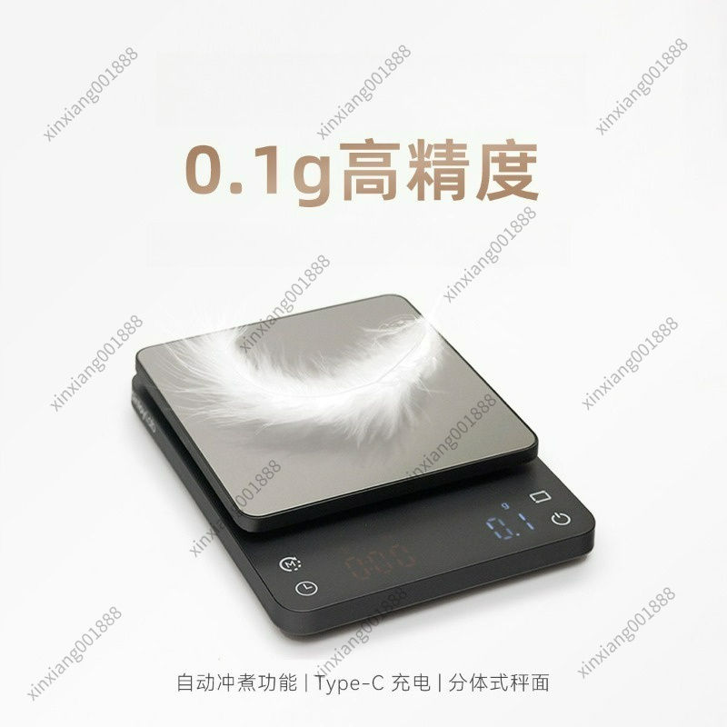 Scale Drip Timer - เครื่องชั่งกาแฟดิจิตอล O2 พร้อมตัวจับเวลา ชาร์จผ่านพอร์ต Type-C เครื่องชั่งอิเล็กทรอนิกส์ความแม่นยำสูง