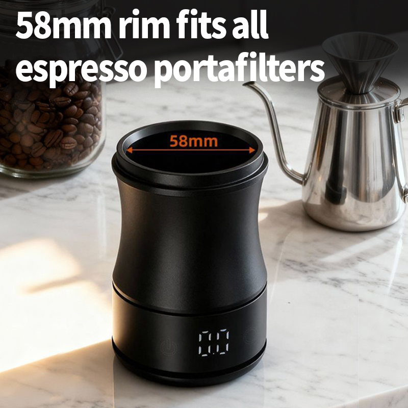 Coffee Equipment Organizer - ถ้วยตวงกาแฟ OANKR 58 มม. พร้อมเครื่องชั่งกาแฟความแม่นยำสูง 0.1
