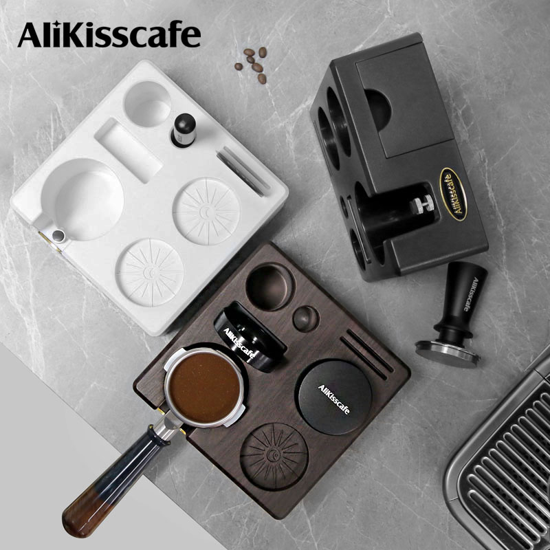 Coffee Equipment Organizer - AliKisscafe กาแฟ Tamping Station Portafilter ผู้ถือลิ้นชักสําหรับ