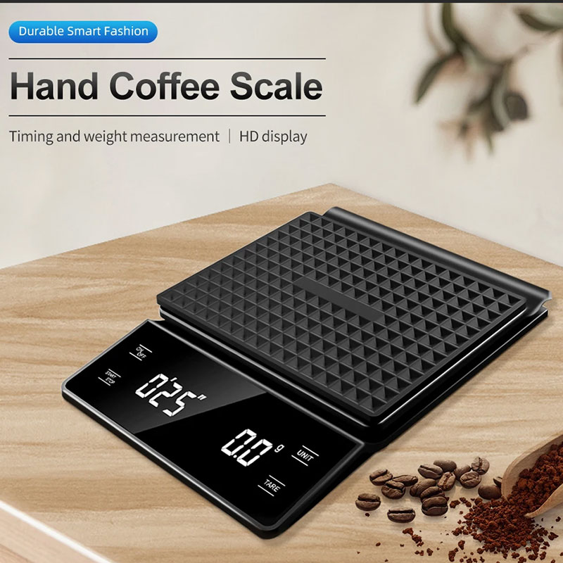 Scale Drip Timer - เครื่องชั่งกาแฟดิจิตอลพร้อมตัวตั้งเวลา เครื่องชั่งอเนกประสงค์ 3 กก./0.1 กรัม สำหรับชงกาแฟดริป
