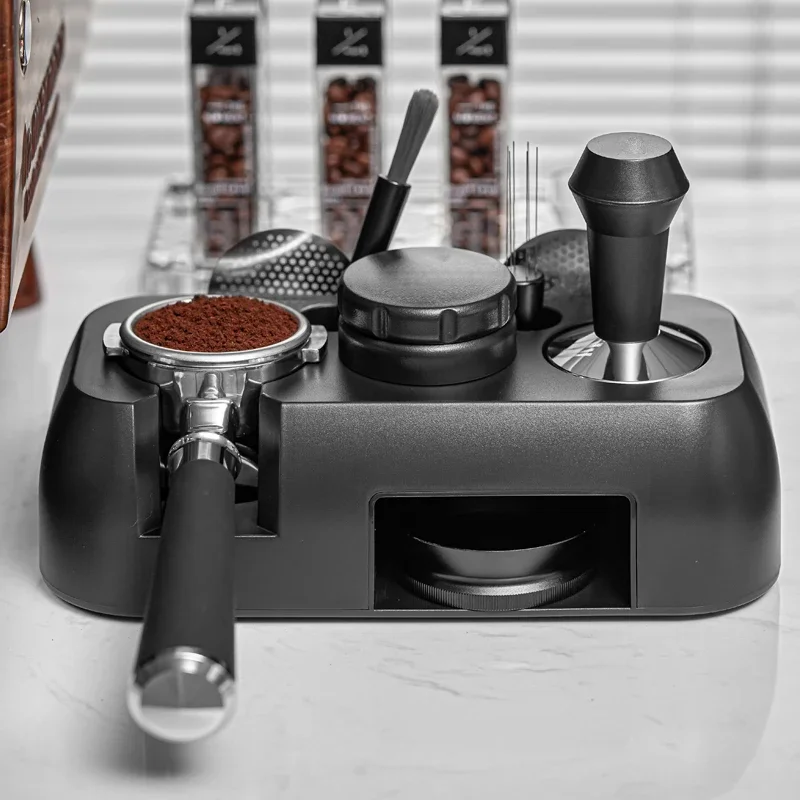 Portafilter 58Mm - ที่วางแทมเปอร์กาแฟแบบยูนิเวอร์แซล ABS สำหรับวางพอร์ทาฟิลเตอร์ ฐานเก็บแทมเปอร์ อุปกรณ์ชงกาแฟ ขนาด