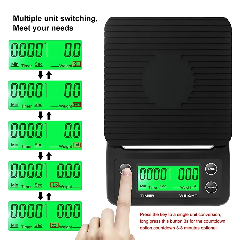 5/3kg LCD กาแฟหยดอิเล็กทรอนิกส - Scale Drip Timer บทวิจารณ์และราคา
