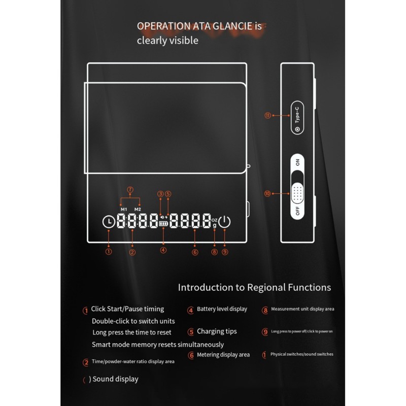 EYFL-เครื่องชั่งกาแฟดำ 0.1G เค - Scale Drip Timer บทวิจารณ์และราคา