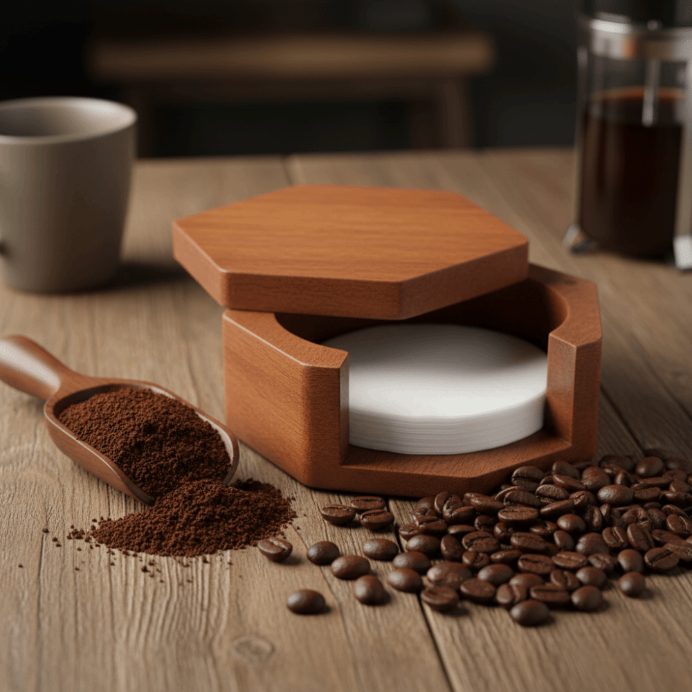 กล่องใส่กระดาษกรองกาแฟทรงหกเหล - Coffee Equipment Organizer บทวิจารณ์และราคา