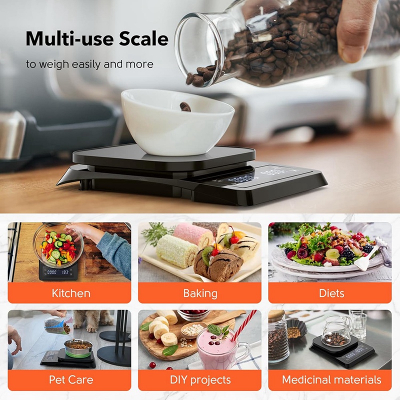 ABXF-1 ชิ้นเครื่องชั่งกาแฟดิจิ - Scale Drip Timer บทวิจารณ์และราคา