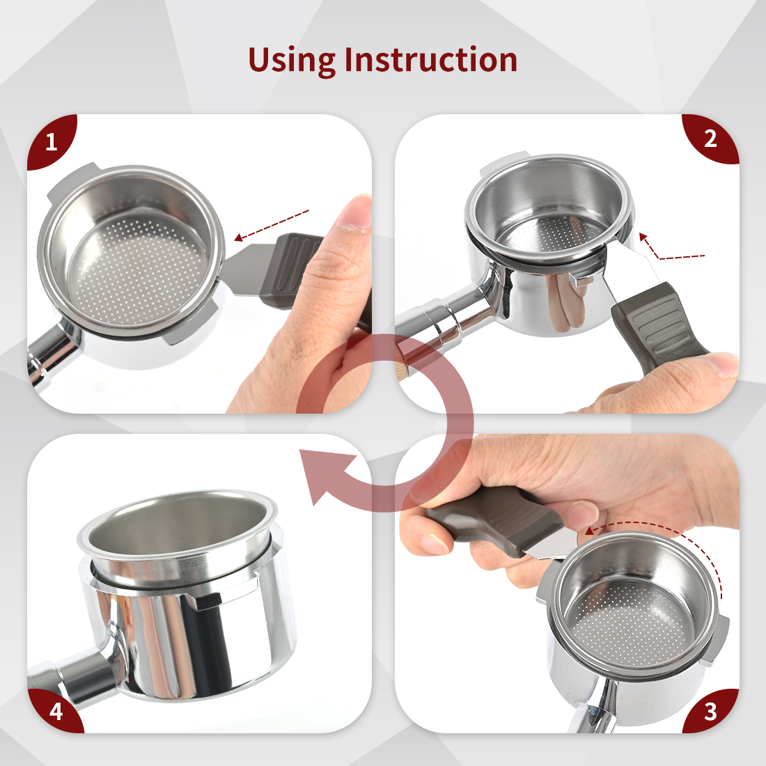 กาแฟเอสเปรสโซ Portafilter ตะกร - Portafilter 58Mm บทวิจารณ์และราคา