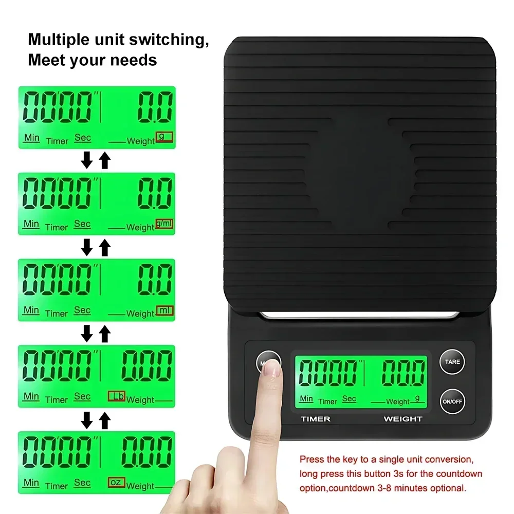 เครื่องชั่งกาแฟพร้อมนาฬิกาจับเ - Scale Drip Timer บทวิจารณ์และราคา