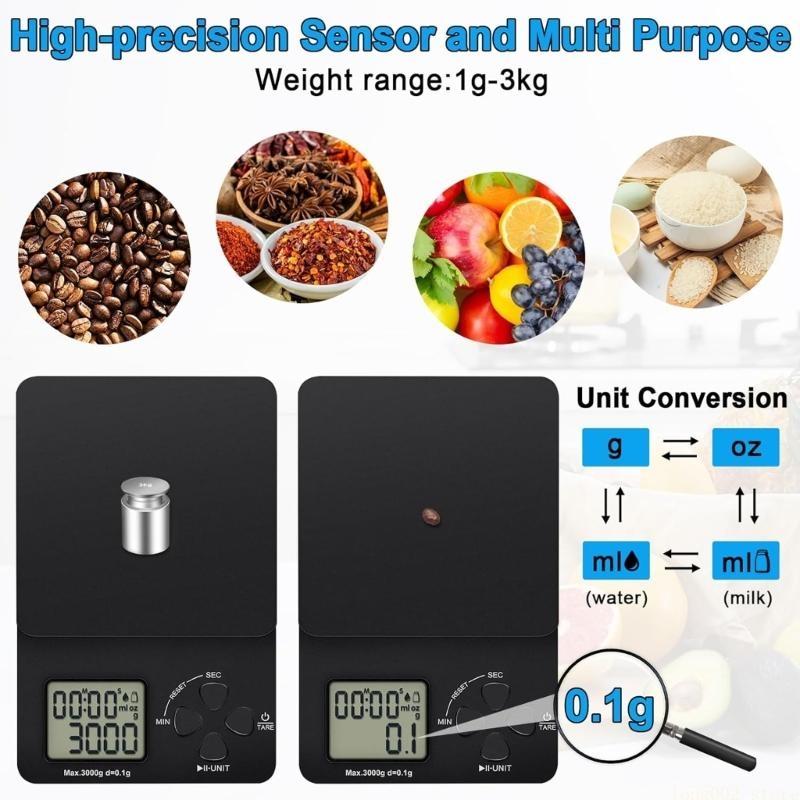D0AB เครื่องชั่งกาแฟพร้อมตัวจั - Scale Drip Timer บทวิจารณ์และราคา