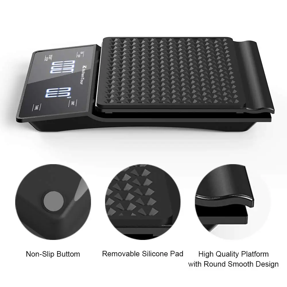 เครื่องชั่งกาแฟดิจิตอลพร้อมตัว - Scale Drip Timer บทวิจารณ์และราคา